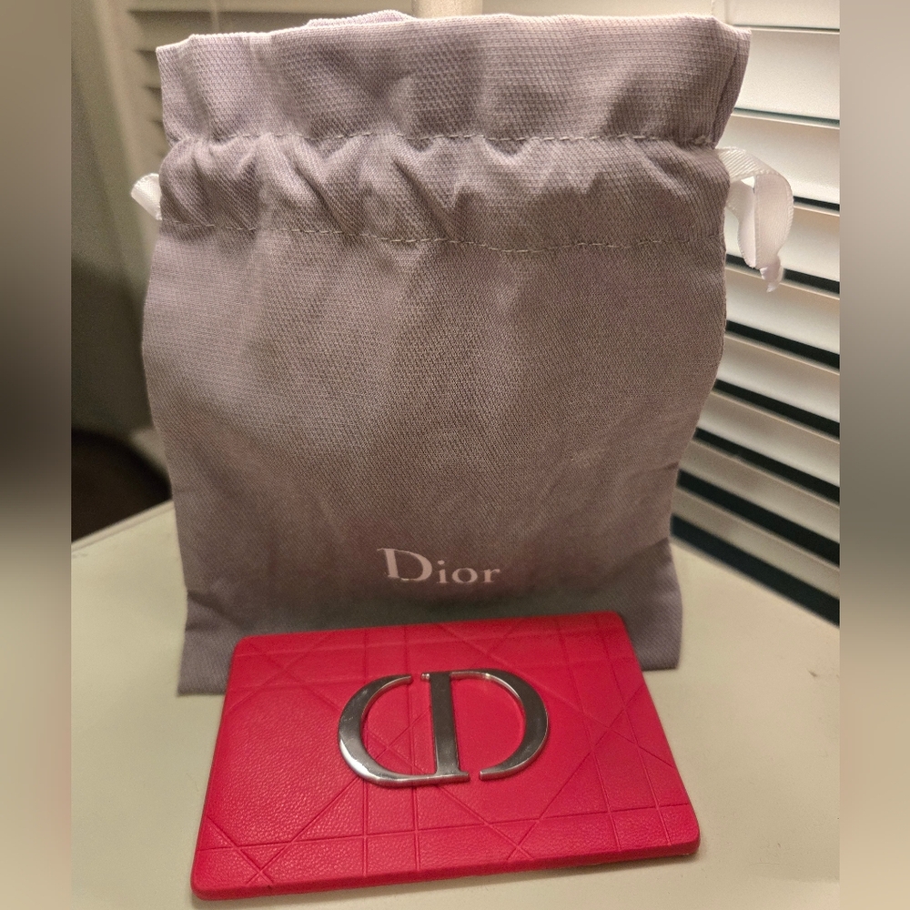** SOLD **Dior Red compact Mirror with Bag